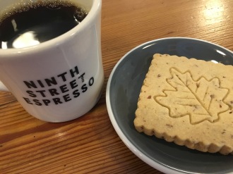 coffee and shortbread cookie ninth street espresso